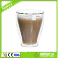 250ml Mouth Blown High Borosilicate Glass Double Wall Glass Coffee Cup